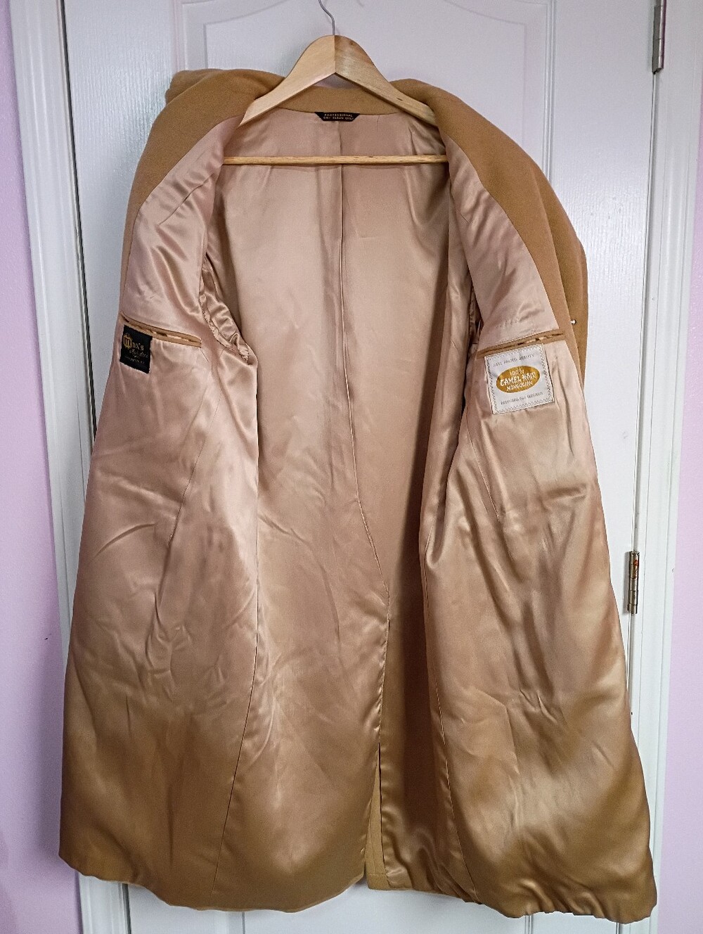 60's "Camel Hair" Vintage Overcoat Made In USA - Picture 11 of 15